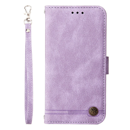 PU Leather Case for Realme C53 4G / Narzo N53 4G , Stand Wallet Imprinted Lines Phone Cover