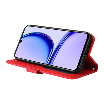 PU Leather Case for Realme C53 4G / Narzo N53 4G , Stand Wallet Imprinted Lines Phone Cover