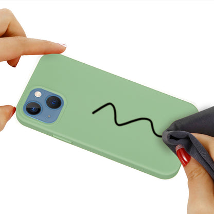 For iPhone 15 Plus Liquid Silicone Anti-drop Phone Case Soft Lining Back Cover