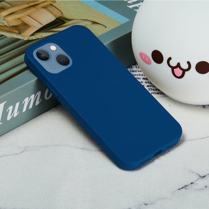 For iPhone 15 Plus Liquid Silicone Anti-drop Phone Case Soft Lining Back Cover