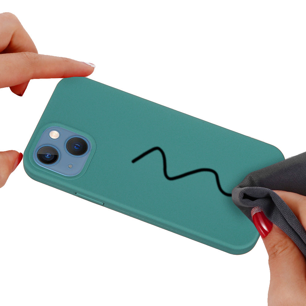 For iPhone 15 Plus Liquid Silicone Anti-drop Phone Case Soft Lining Back Cover