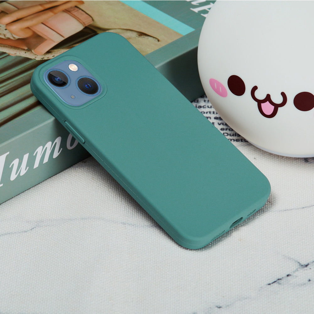 For iPhone 15 Plus Liquid Silicone Anti-drop Phone Case Soft Lining Back Cover