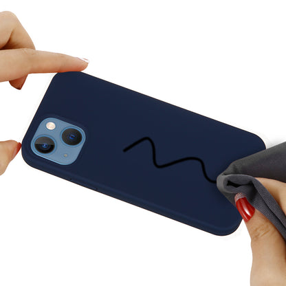 For iPhone 15 Plus Liquid Silicone Anti-drop Phone Case Soft Lining Back Cover