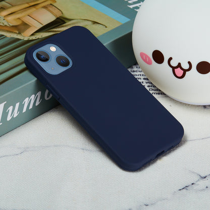 For iPhone 15 Plus Liquid Silicone Anti-drop Phone Case Soft Lining Back Cover