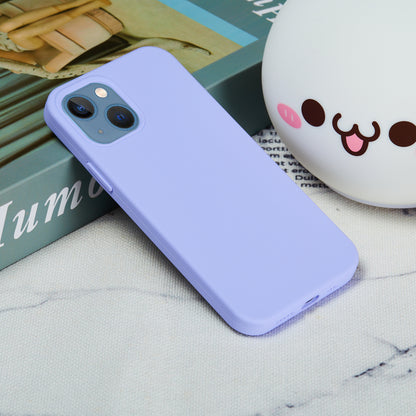 For iPhone 15 Flexible Liquid Silicone Phone Case Soft Lining Anti-drop Cover