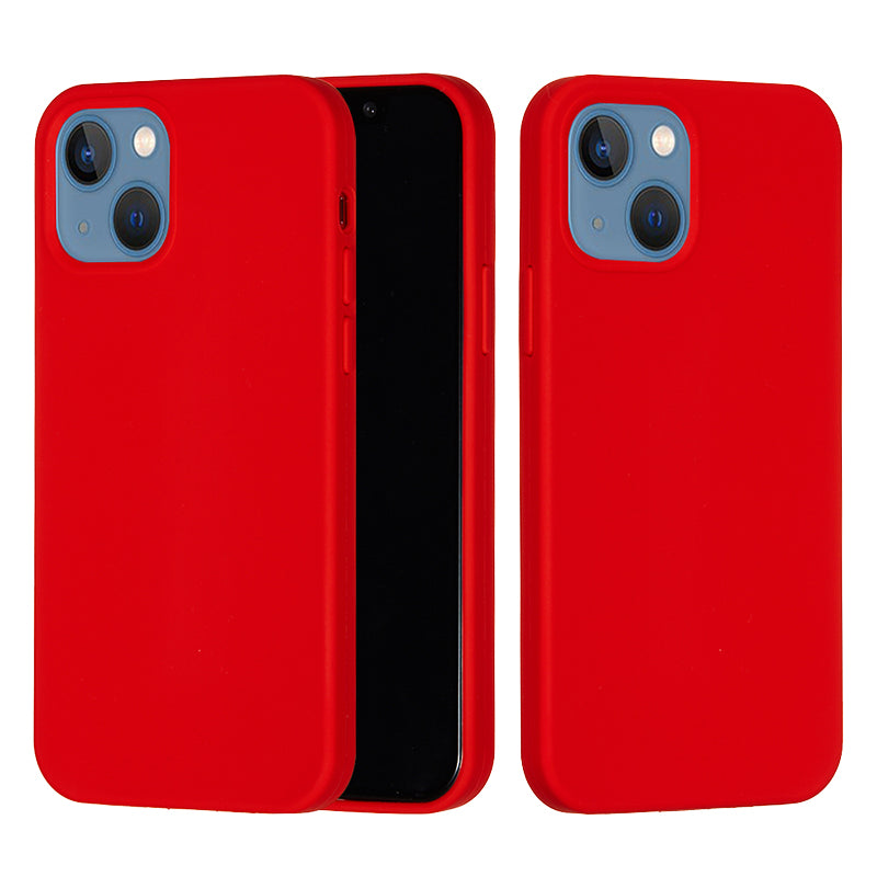 For iPhone 15 Flexible Liquid Silicone Phone Case Soft Lining Anti-drop Cover