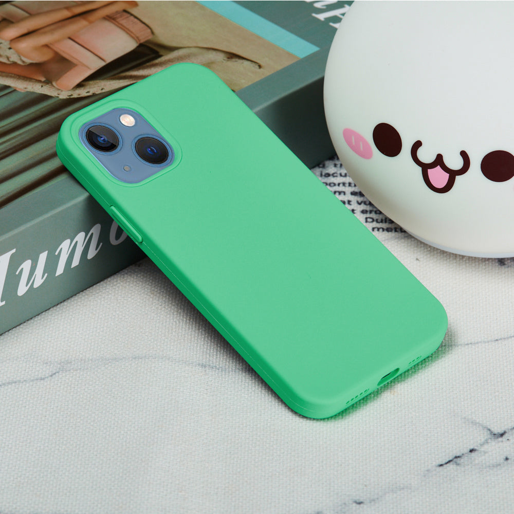 For iPhone 15 Flexible Liquid Silicone Phone Case Soft Lining Anti-drop Cover