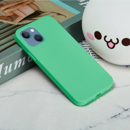 For iPhone 15 Flexible Liquid Silicone Phone Case Soft Lining Anti-drop Cover