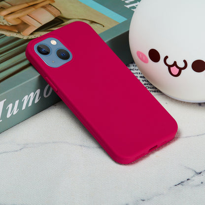 For iPhone 15 Flexible Liquid Silicone Phone Case Soft Lining Anti-drop Cover