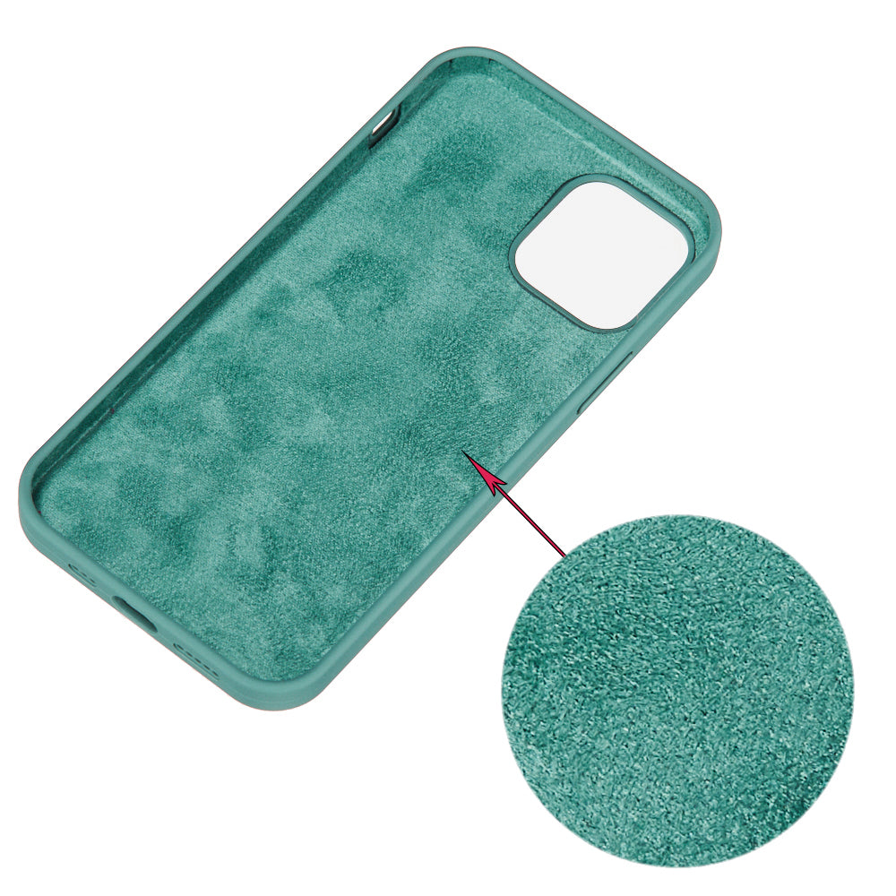 For iPhone 15 Flexible Liquid Silicone Phone Case Soft Lining Anti-drop Cover