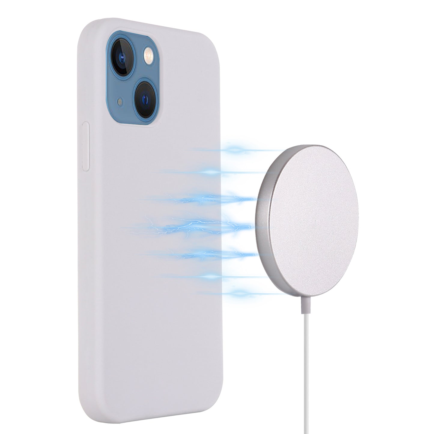For iPhone 15 Soft Silicone Phone Case Slim Phone Cover Compatible with MagSafe Wireless Charging