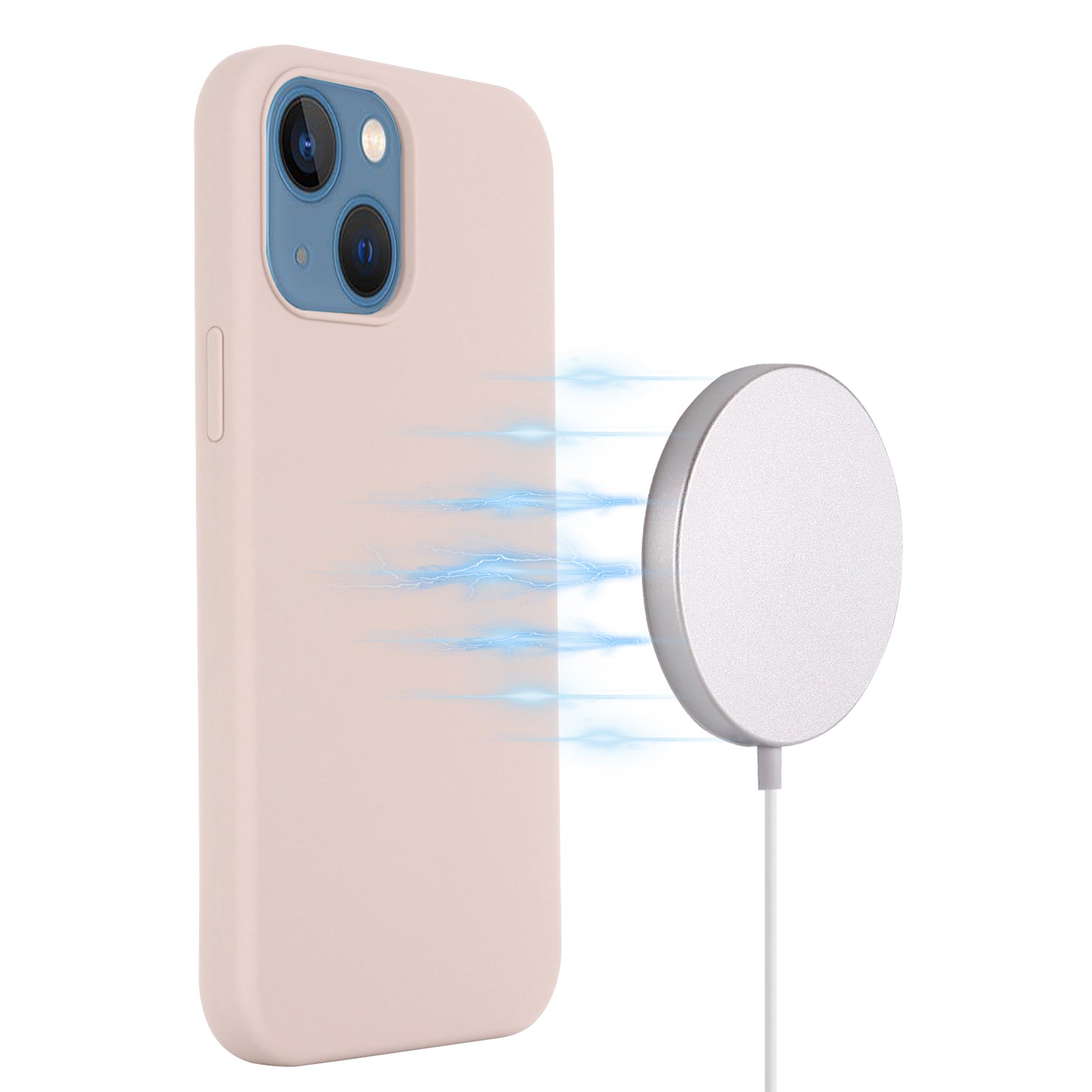 For iPhone 15 Soft Silicone Phone Case Slim Phone Cover Compatible with MagSafe Wireless Charging