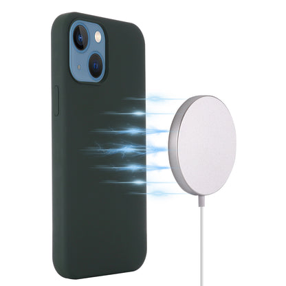 For iPhone 15 Soft Silicone Phone Case Slim Phone Cover Compatible with MagSafe Wireless Charging