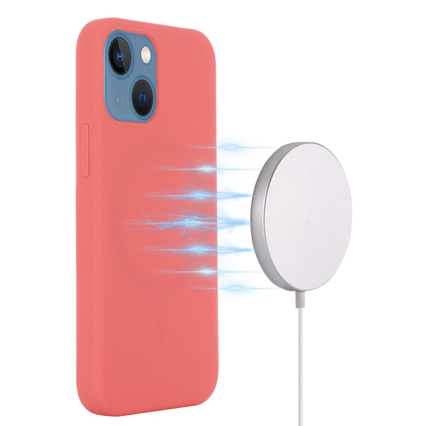 For iPhone 15 Plus Anti-Drop Phone Case Soft Silicone Phone Cover Compatible with MagSafe Wireless Charging