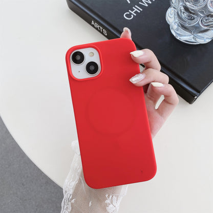 For iPhone 15 Plus Anti-Drop Phone Case Soft Silicone Phone Cover Compatible with MagSafe Wireless Charging