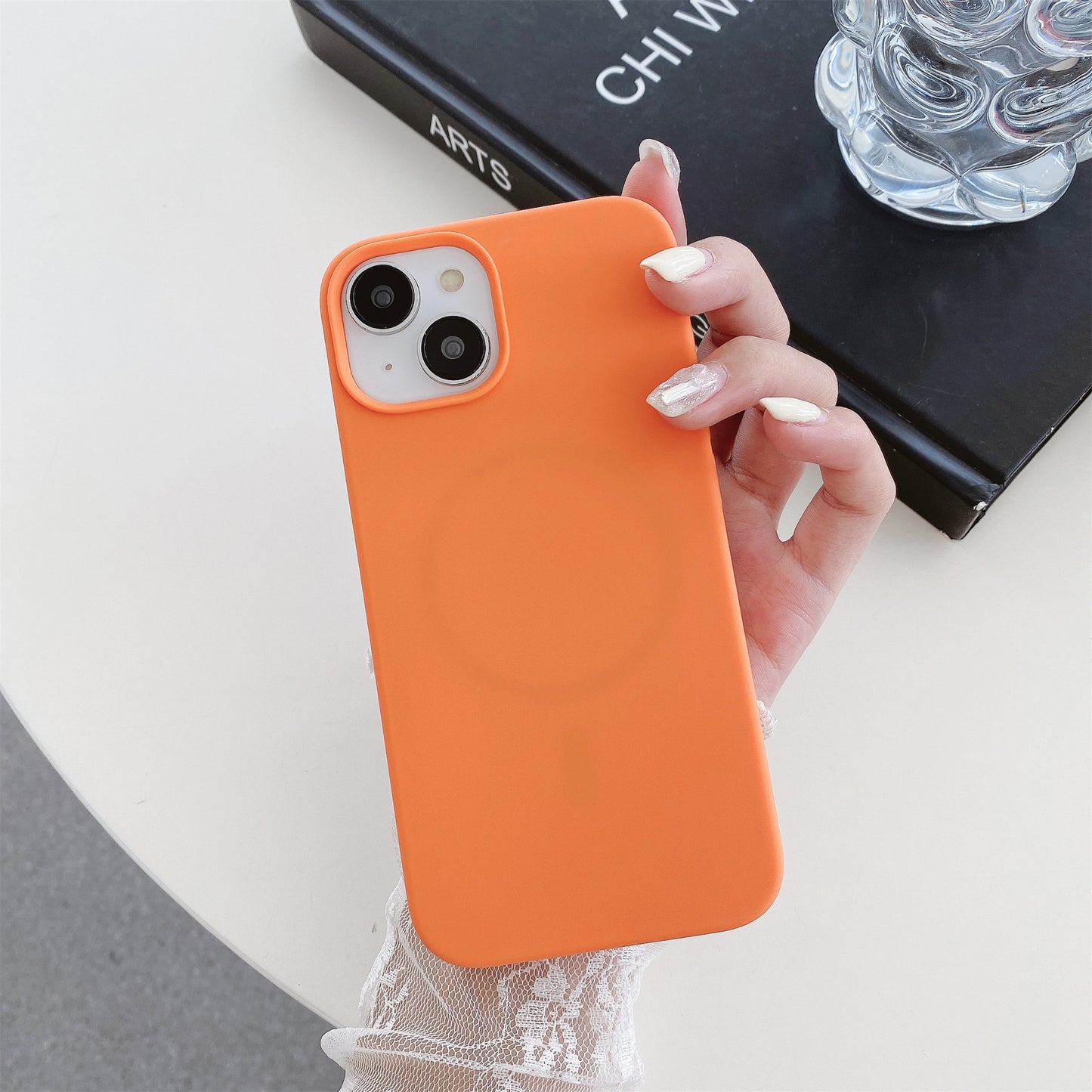 For iPhone 15 Plus Anti-Drop Phone Case Soft Silicone Phone Cover Compatible with MagSafe Wireless Charging