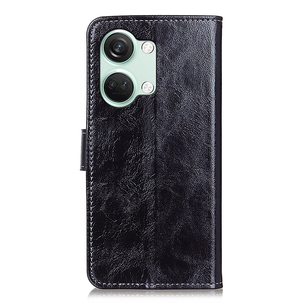 For OnePlus Nord 3 5G / Ace 2V Magnetic Clasp Leather Wallet Case Retro Crazy Horse Texture Stand Cover