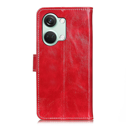 For OnePlus Nord 3 5G / Ace 2V Magnetic Clasp Leather Wallet Case Retro Crazy Horse Texture Stand Cover