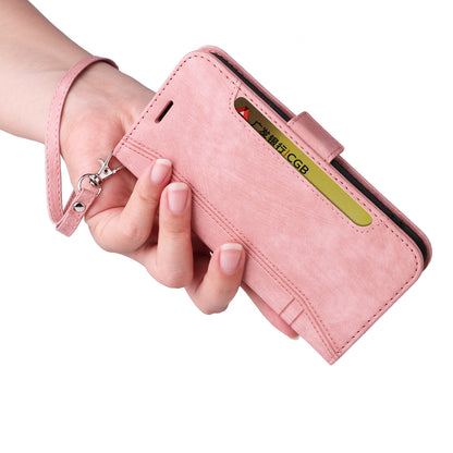 BETOPNICE 001 For Samsung Galaxy A24 4G Phone Wallet Stand Case Imprinted Line PU Leather Cover