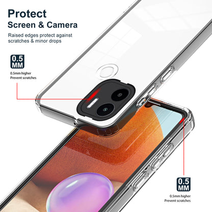 For Xiaomi Redmi A1+ 4G / Redmi A2+ 4G / Poco C50 4G TPU + PC Clear Phone Case Anti-drop Cover