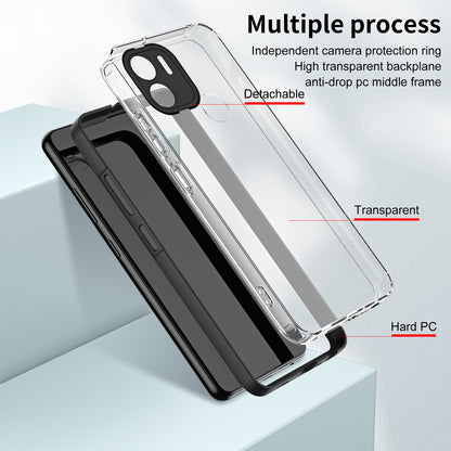 For Xiaomi Redmi A1+ 4G / Redmi A2+ 4G / Poco C50 4G TPU + PC Clear Phone Case Anti-drop Cover