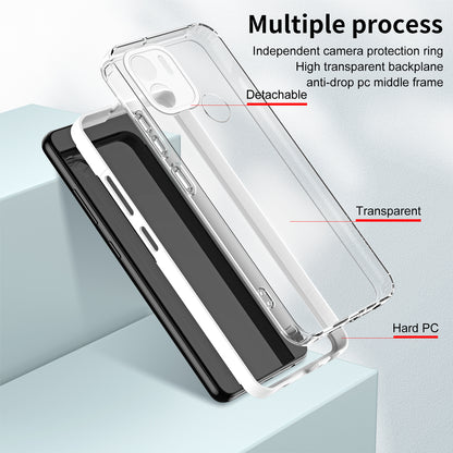 For Xiaomi Redmi A1+ 4G / Redmi A2+ 4G / Poco C50 4G TPU + PC Clear Phone Case Anti-drop Cover