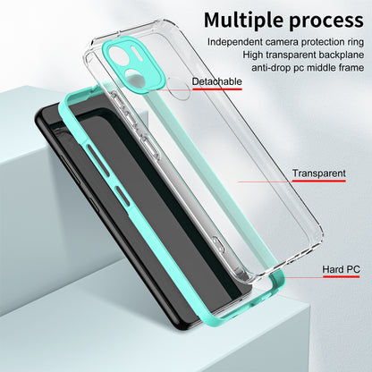 For Xiaomi Redmi A1+ 4G / Redmi A2+ 4G / Poco C50 4G TPU + PC Clear Phone Case Anti-drop Cover