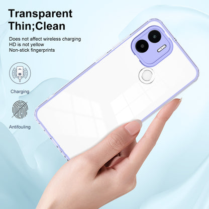 For Xiaomi Redmi A1+ 4G / Redmi A2+ 4G / Poco C50 4G TPU + PC Clear Phone Case Anti-drop Cover