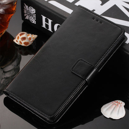 For Doogee N50 PU Leather Wallet Case Crazy Horse Texture Anti-drop Stand Cover