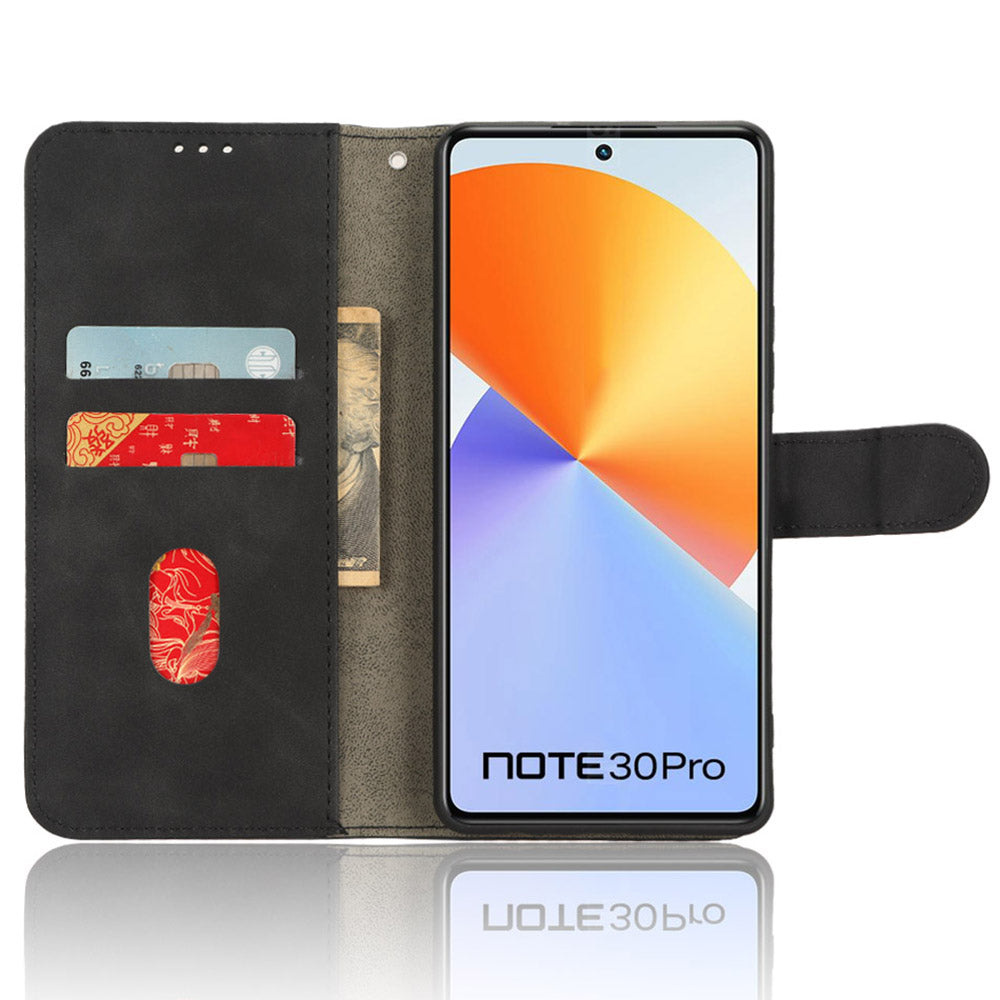 For Infinix Note 30 Pro 4G Wallet Phone Case Skin-touch PU Leather Stand Flip Cover