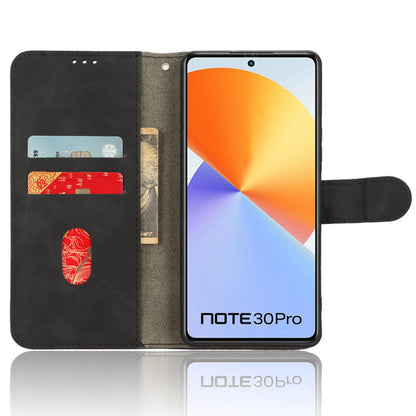 For Infinix Note 30 Pro 4G Wallet Phone Case Skin-touch PU Leather Stand Flip Cover