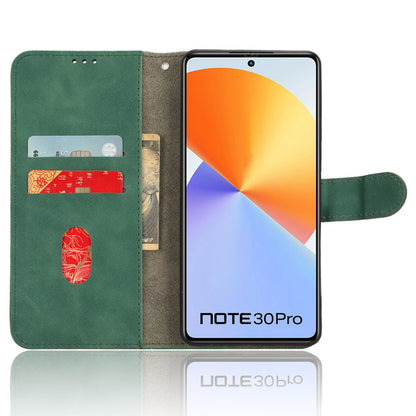 For Infinix Note 30 Pro 4G Wallet Phone Case Skin-touch PU Leather Stand Flip Cover