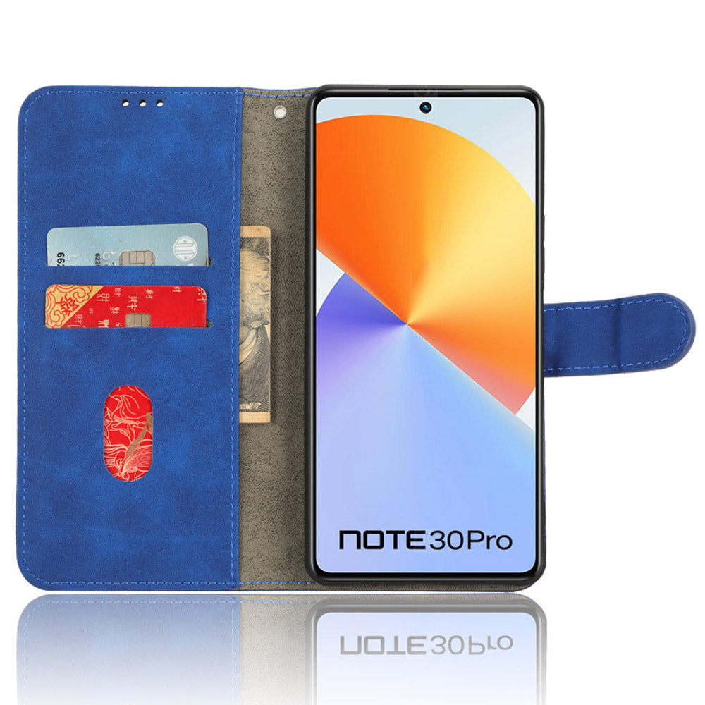 For Infinix Note 30 Pro 4G Wallet Phone Case Skin-touch PU Leather Stand Flip Cover