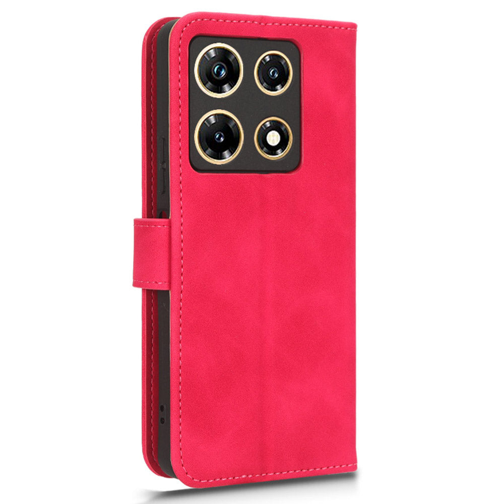 For Infinix Note 30 Pro 4G Wallet Phone Case Skin-touch PU Leather Stand Flip Cover
