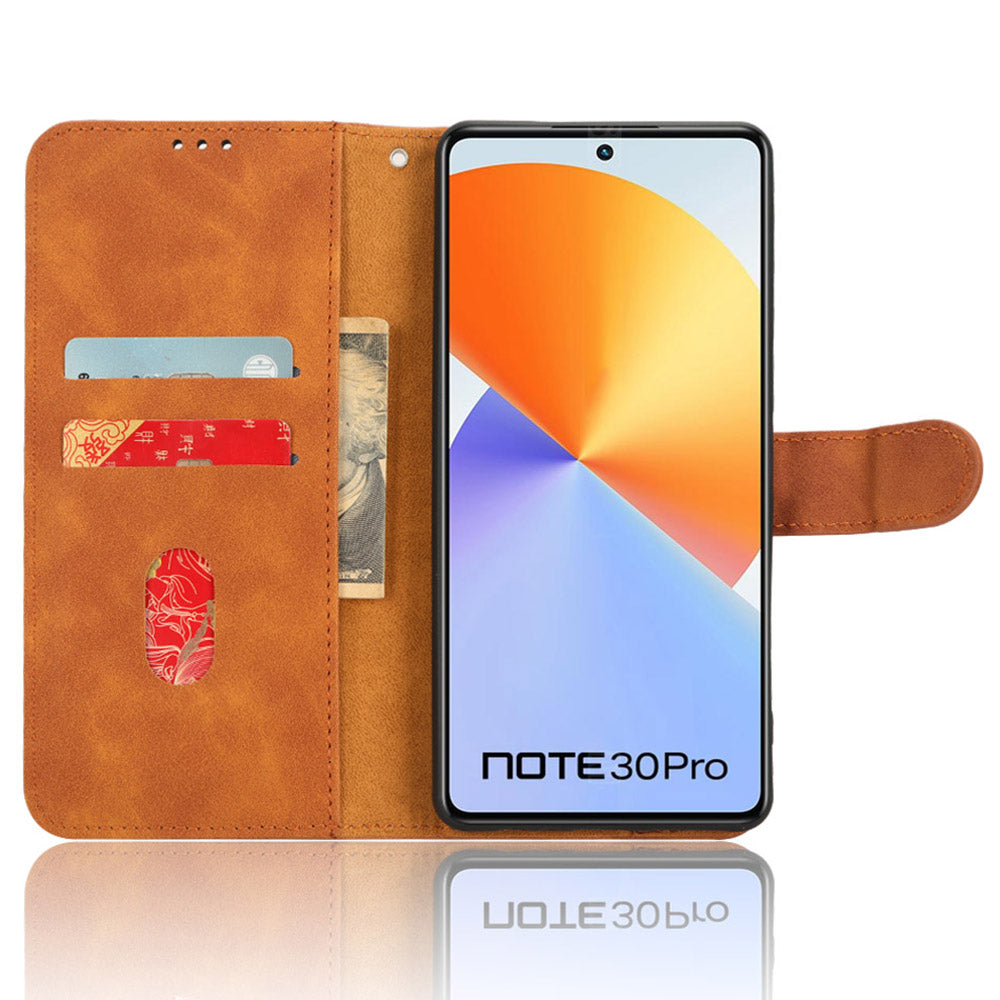 For Infinix Note 30 Pro 4G Wallet Phone Case Skin-touch PU Leather Stand Flip Cover
