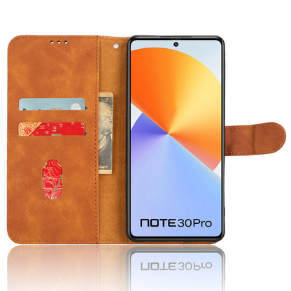 For Infinix Note 30 Pro 4G Wallet Phone Case Skin-touch PU Leather Stand Flip Cover