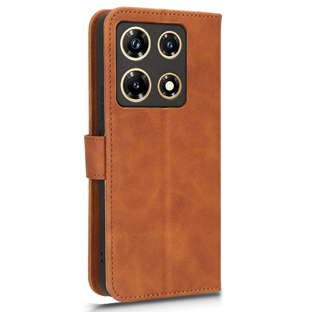 For Infinix Note 30 Pro 4G Wallet Phone Case Skin-touch PU Leather Stand Flip Cover