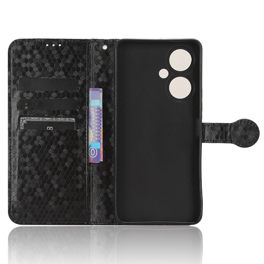 For vivo Y35+ 5G / Y35m+ 5G PU Leather Phone Case Dot Imprinted Wallet Stand Folio Cover