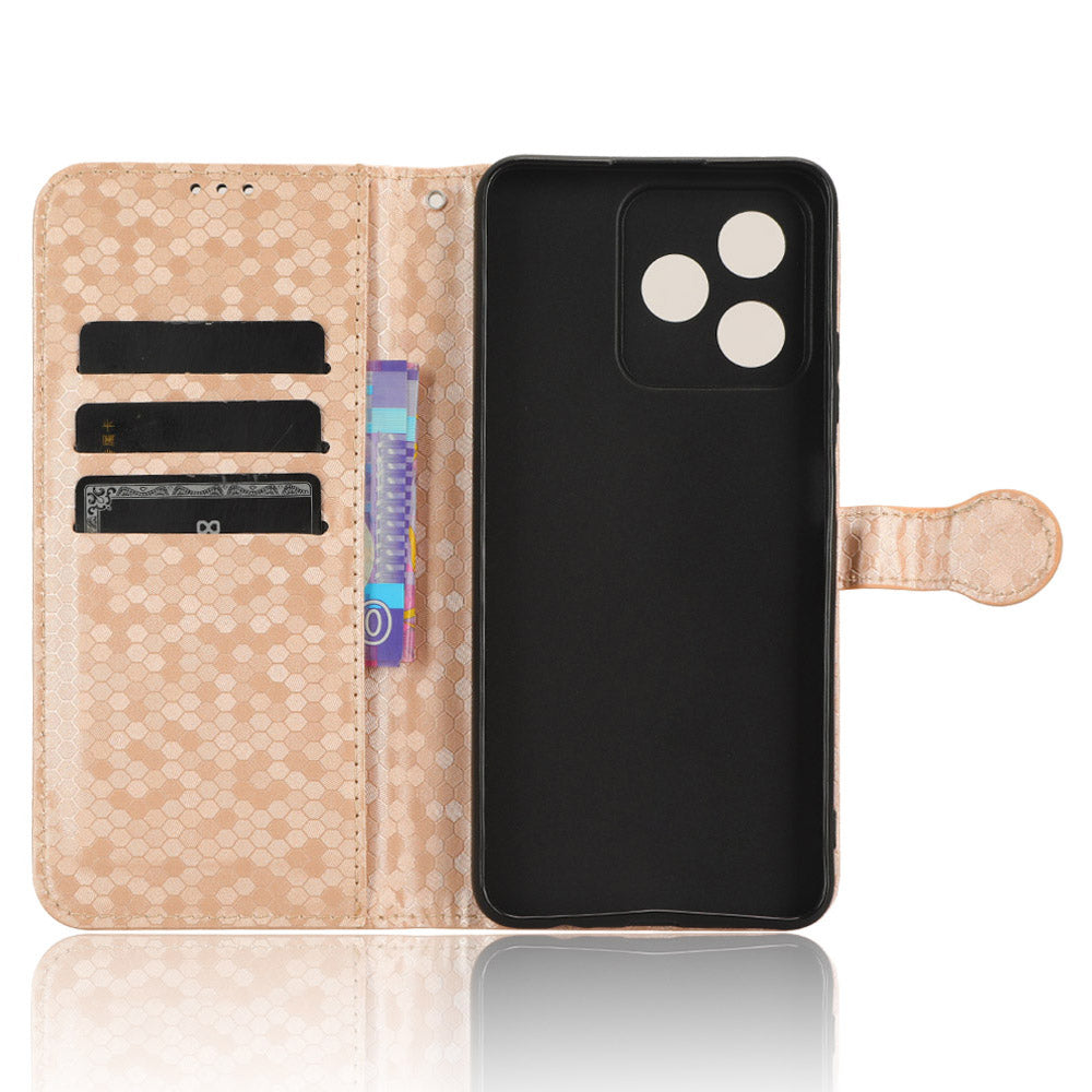 Wallet Case for Realme C53 4G / Narzo N53 4G , PU Leather Dot Imprinted Stand Phone Cover