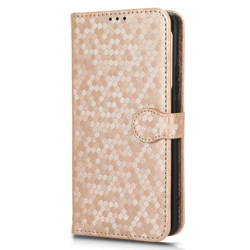 Wallet Case for Realme C53 4G / Narzo N53 4G , PU Leather Dot Imprinted Stand Phone Cover