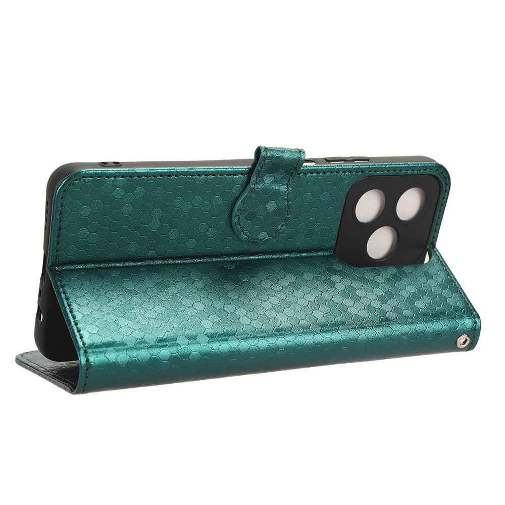 Wallet Case for Realme C53 4G / Narzo N53 4G , PU Leather Dot Imprinted Stand Phone Cover