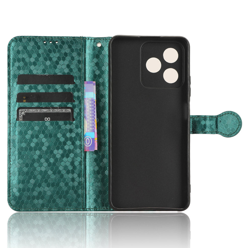 Wallet Case for Realme C53 4G / Narzo N53 4G , PU Leather Dot Imprinted Stand Phone Cover