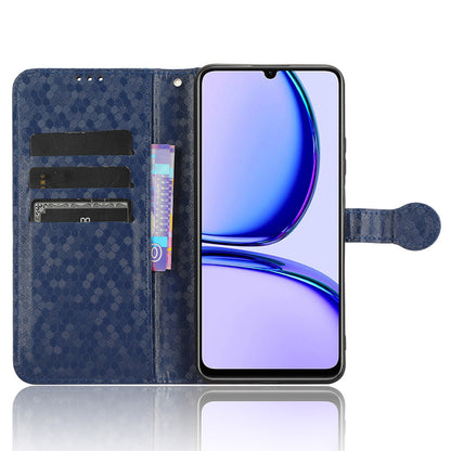 Wallet Case for Realme C53 4G / Narzo N53 4G , PU Leather Dot Imprinted Stand Phone Cover