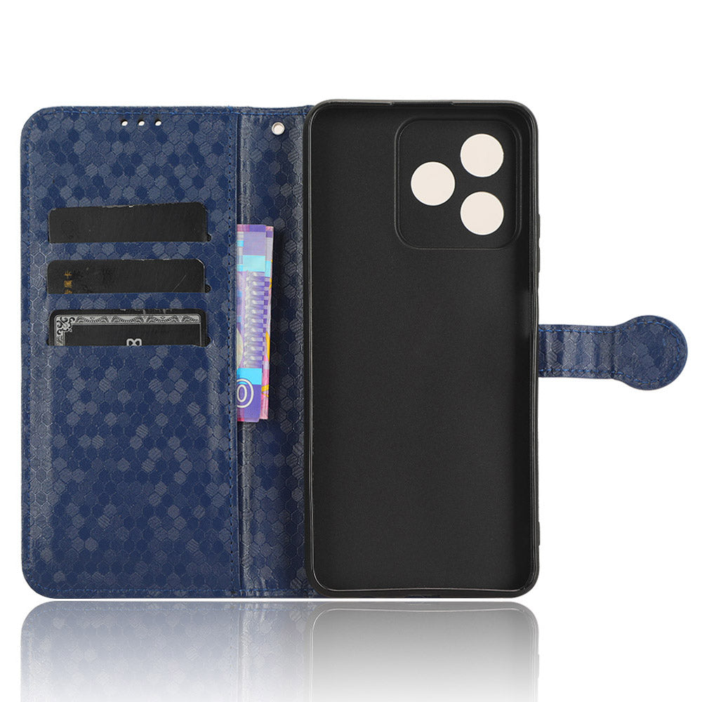 Wallet Case for Realme C53 4G / Narzo N53 4G , PU Leather Dot Imprinted Stand Phone Cover