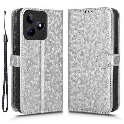 Wallet Case for Realme C53 4G / Narzo N53 4G , PU Leather Dot Imprinted Stand Phone Cover