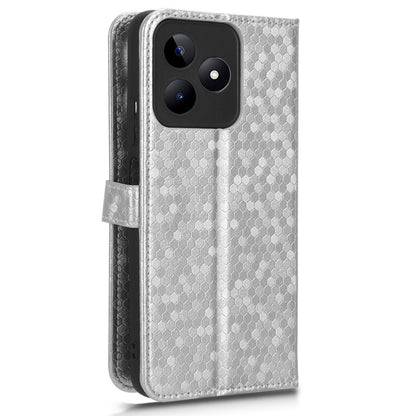 Wallet Case for Realme C53 4G / Narzo N53 4G , PU Leather Dot Imprinted Stand Phone Cover
