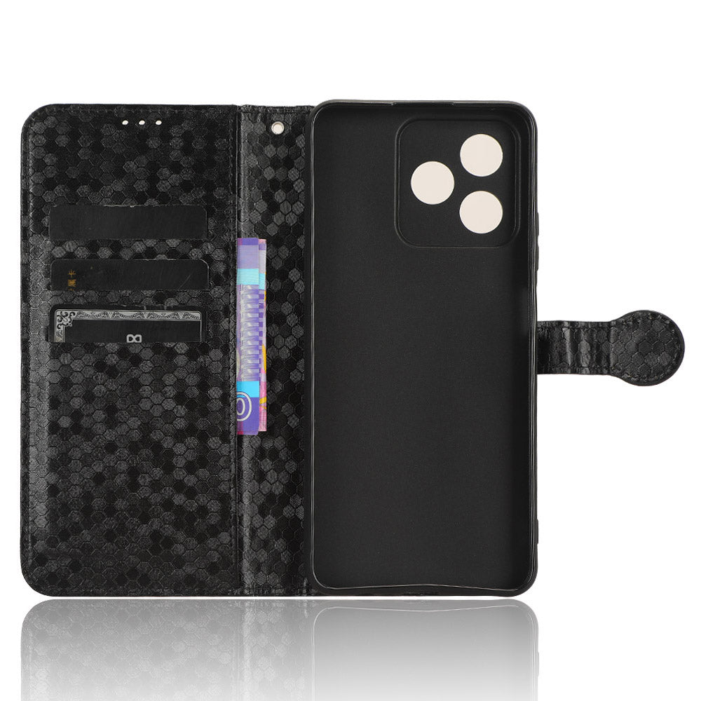 Wallet Case for Realme C53 4G / Narzo N53 4G , PU Leather Dot Imprinted Stand Phone Cover