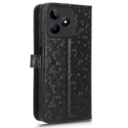 Wallet Case for Realme C53 4G / Narzo N53 4G , PU Leather Dot Imprinted Stand Phone Cover