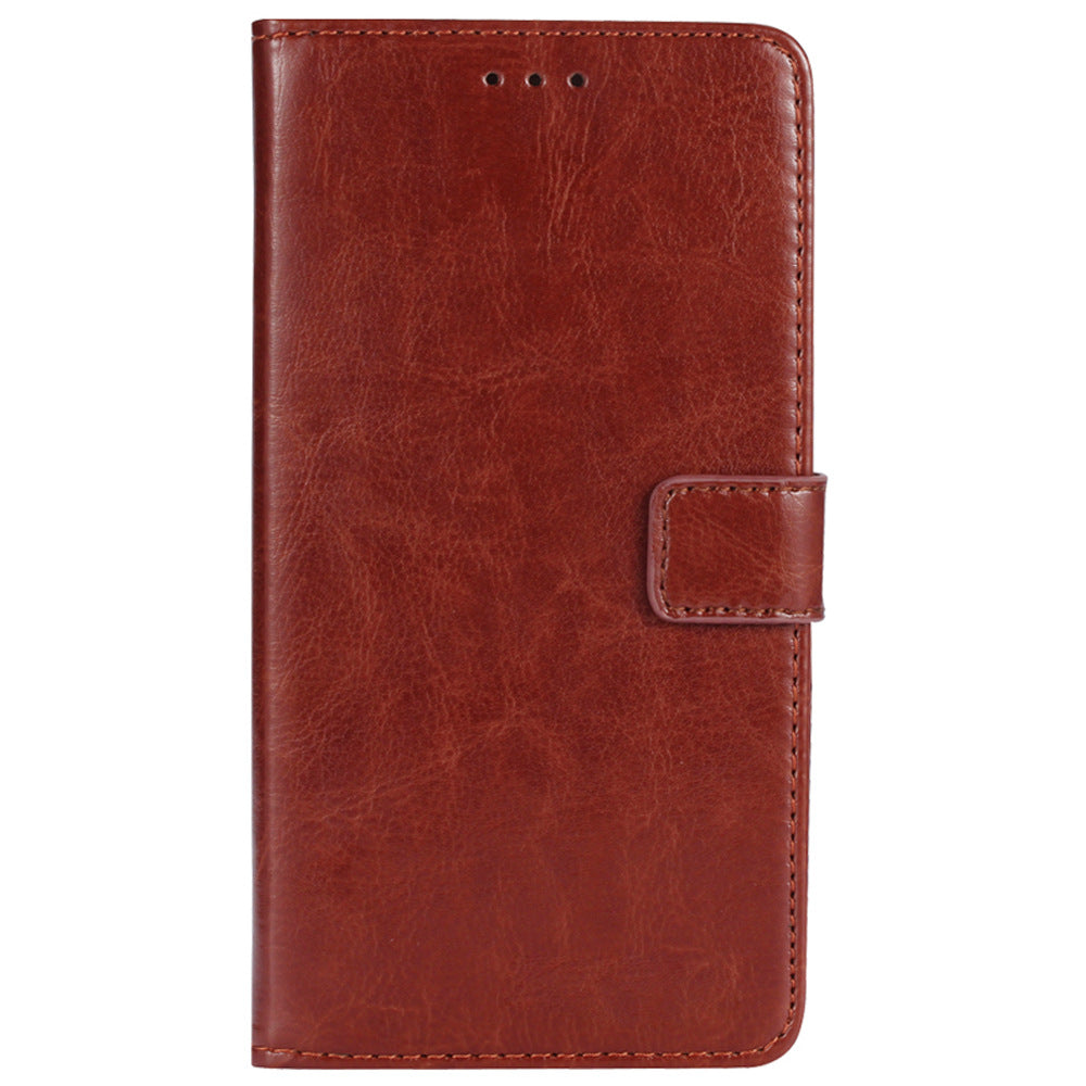 For Doogee X98 Crazy Horse Texture PU Leather Phone Case Wallet Stand Phone Cover