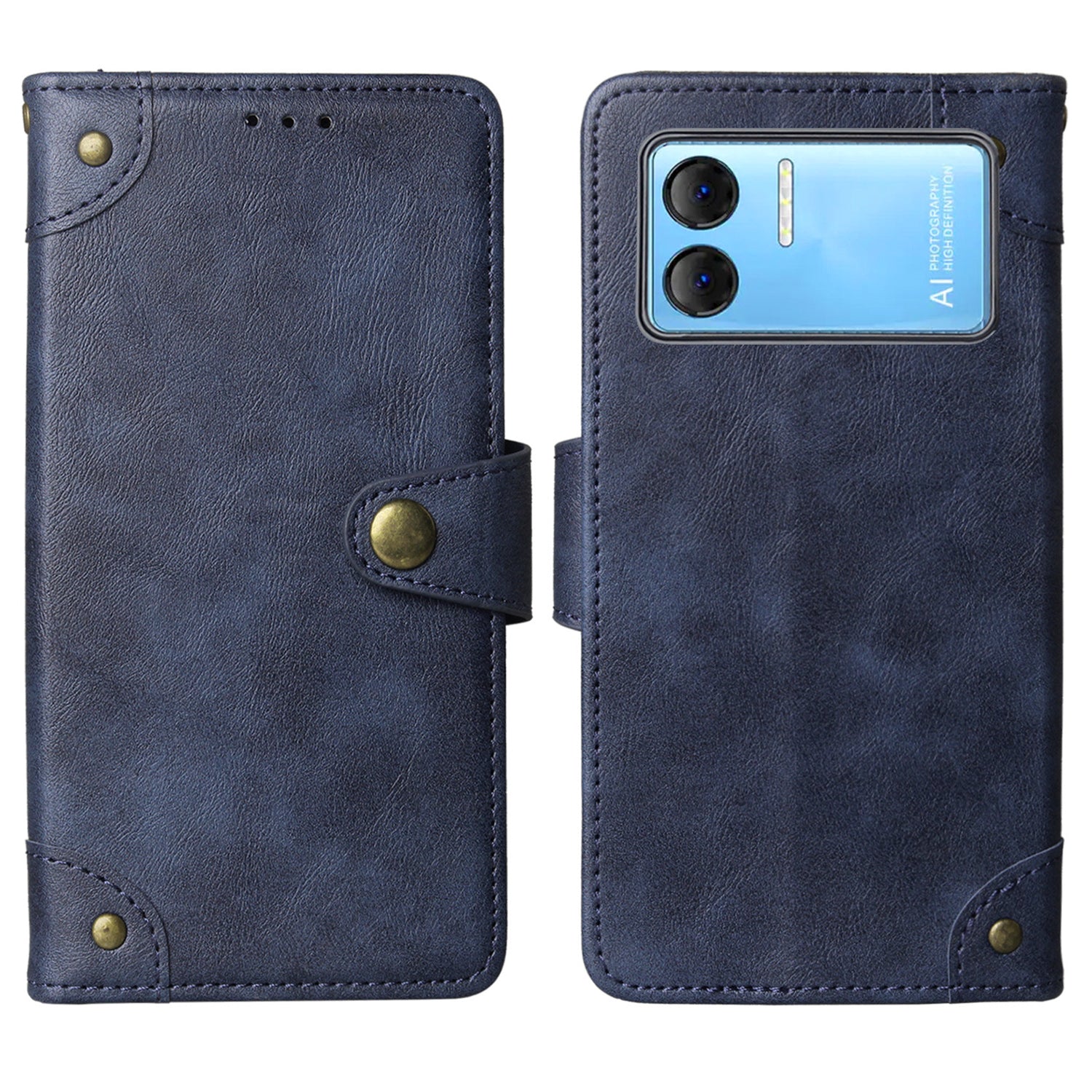 For Doogee X98 Crazy Horse Texture PU Leather Phone Case Wallet Stand Phone Cover